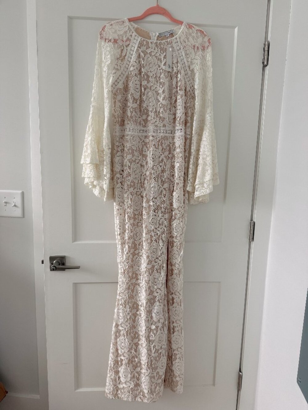 NWT Baltic Born Ivory Lace Maxi Dress | Bell Sleeve | Size L